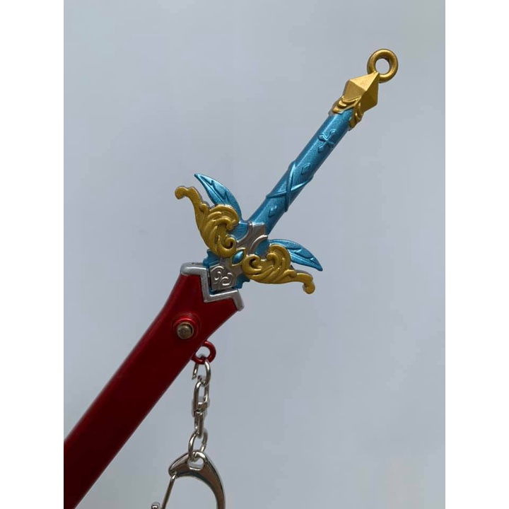 [ Tặng đế ][ 22cm ] Móc khóa hợp kim Asuna phần nào đấy có nút bấm - SAO - Baystore