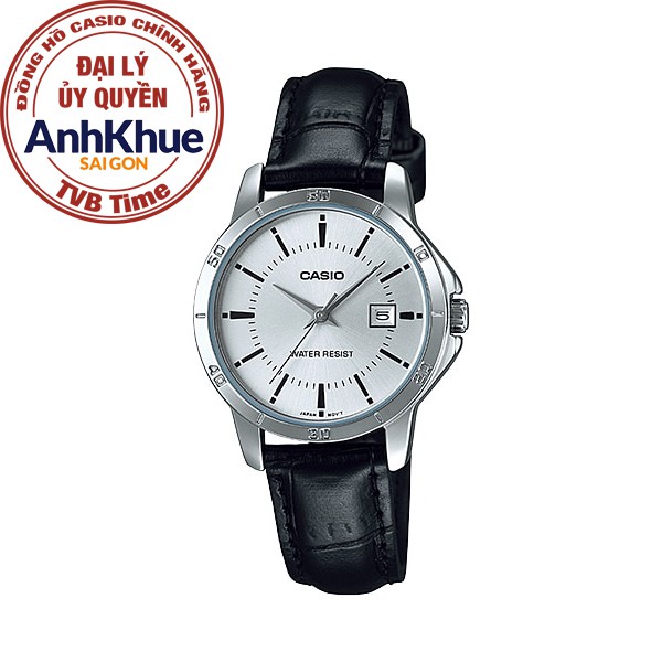 Đồng hồ nữ dây da Casio chính hãng Anh Khuê LTP-V004L-7AUDF (30mm)
