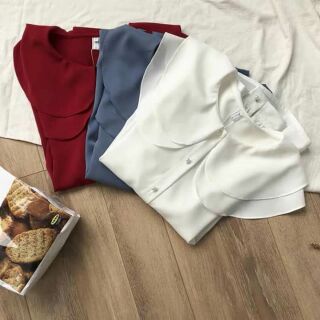 Áo sơ mi cổ bèo ( có ảnh thật )