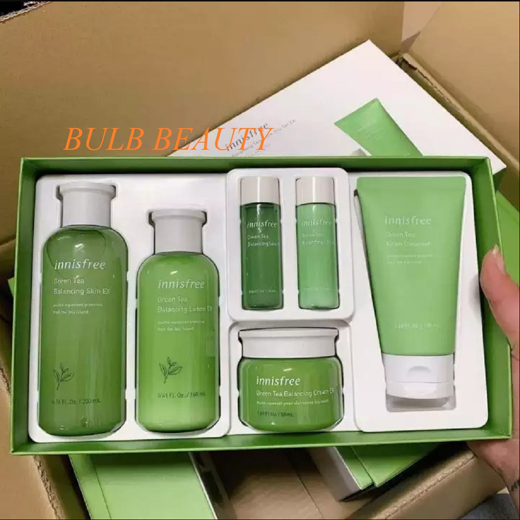 Bộ Sản Phẩm Innisfree Trà Xanh Innisfree Green Tea Balacing Skin Care Trio Set Ex