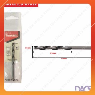 Mũi khoan gỗ cao cấp ø4mm makita d-07032