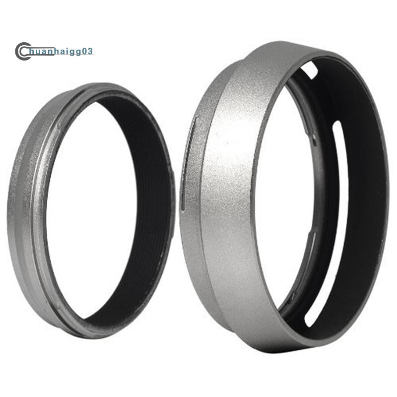 Filter Adapter Ring + Aluminum metal Lens Hood for Fujifilm Fuji FinePix X100 Replace LH-X100 LF91