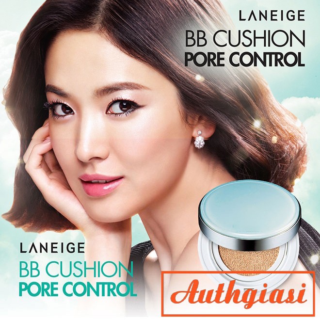 Phấn nước Laneige BB Cushion Whitening / Pore Control cao cấp siêu mịn tự nhiên [2 lõi]