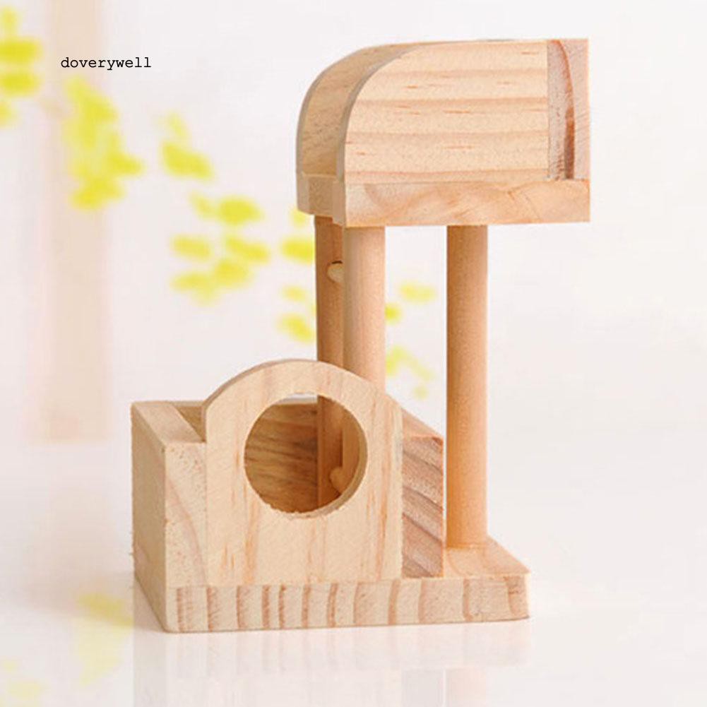 Ngôi nhà 2 tầng mini bằng gỗ dùng leo trèo thú vị cho chuột hamster