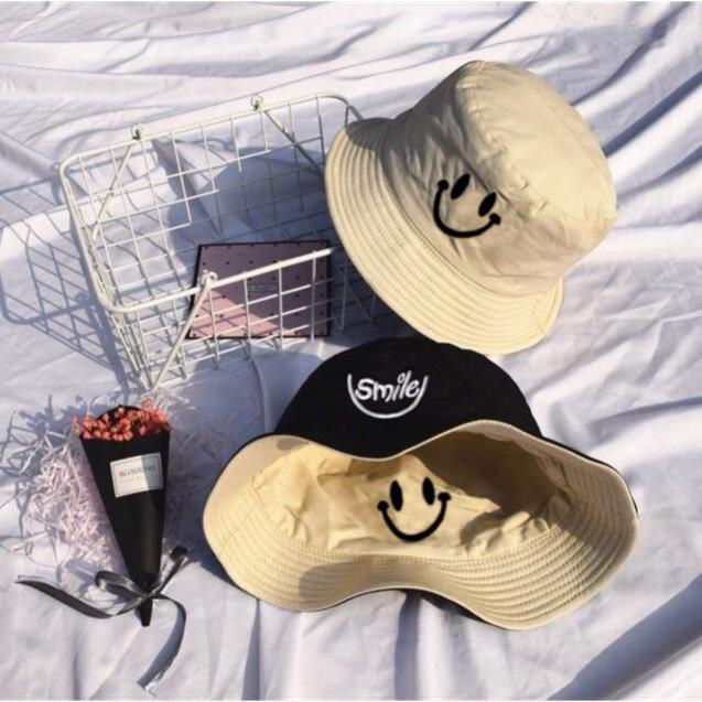 💥 ĐÔI LÀ THÍCH 💥  Nón bucket, Mũ tai bèo tròn vành phong cách Ulzzang Unisex 2 Mặt in hình mặt cười, NÓN BÁN BÁO 👒