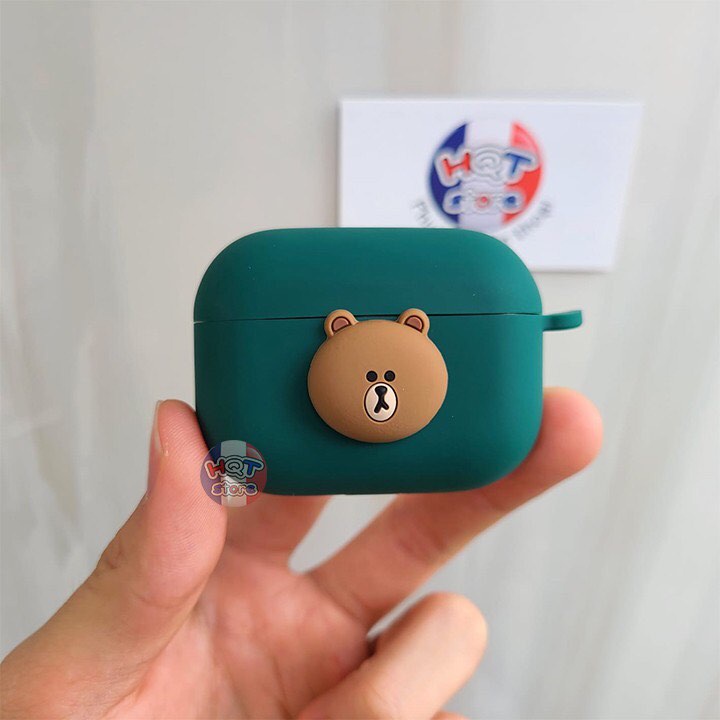Ốp silicon case Gấu Brown dễ thương cho tai nghe Air. Pro / 2 / 1