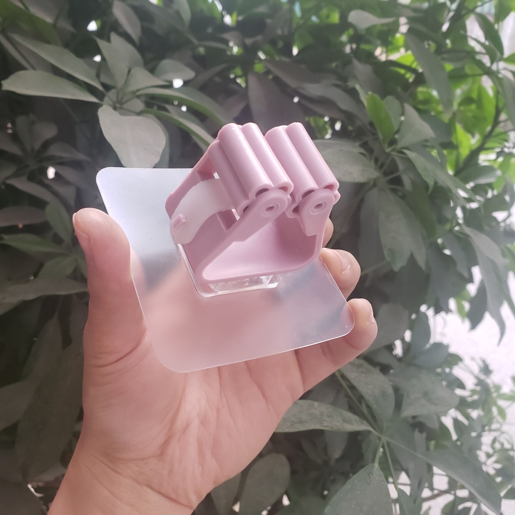 Móc kẹp cây lau nhà tấm dán rộng keo cực dày chắc chịu lực lên tới 7kg