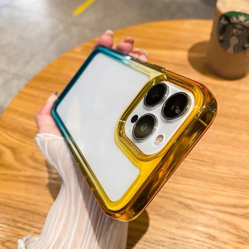 Mới! Mô hình nóng bỏng! Ốp Điện Thoại TPU Acrylic Màu Gradient Cho iPhone 11 ProMax 12 Pro Max 13 Pro Max 14 Pro Max