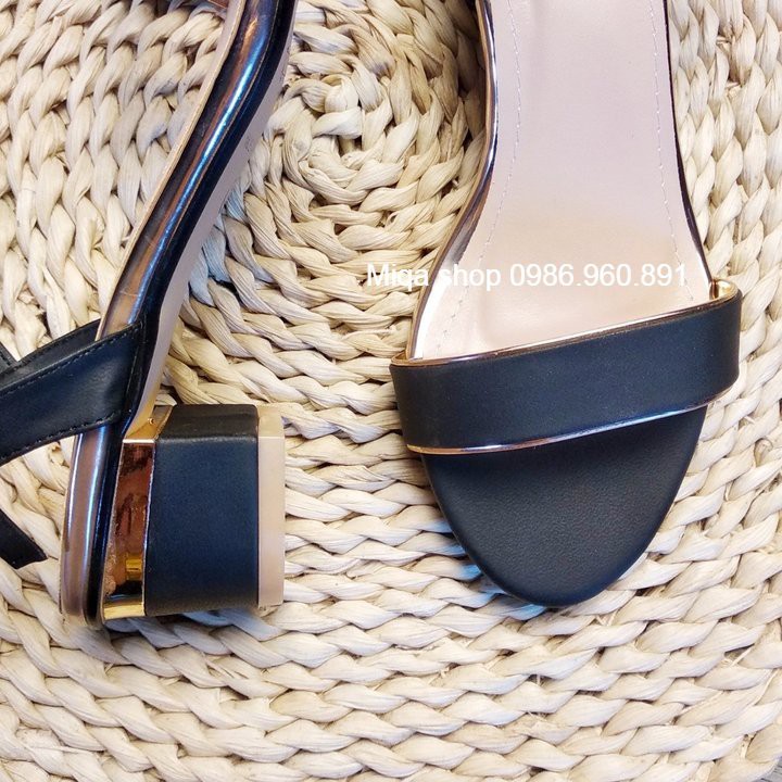 Sandal cao gót nữ gót vuông quai ngang siêu hot cao 3p - Sandal kiểu dáng cơ bản