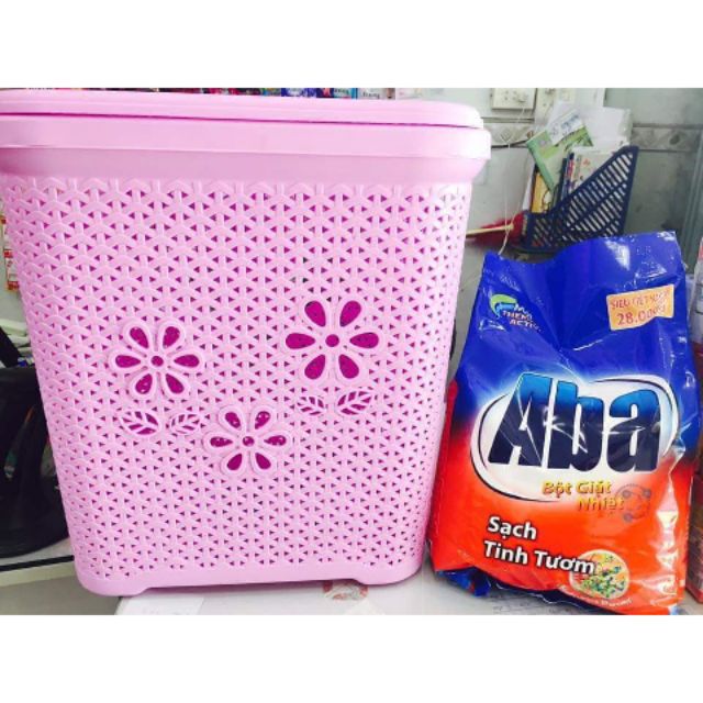 BỘT GIẶT ABA 4.5 KG chính hãng+ sọt hoa 45cmx(45cm ×35cm)