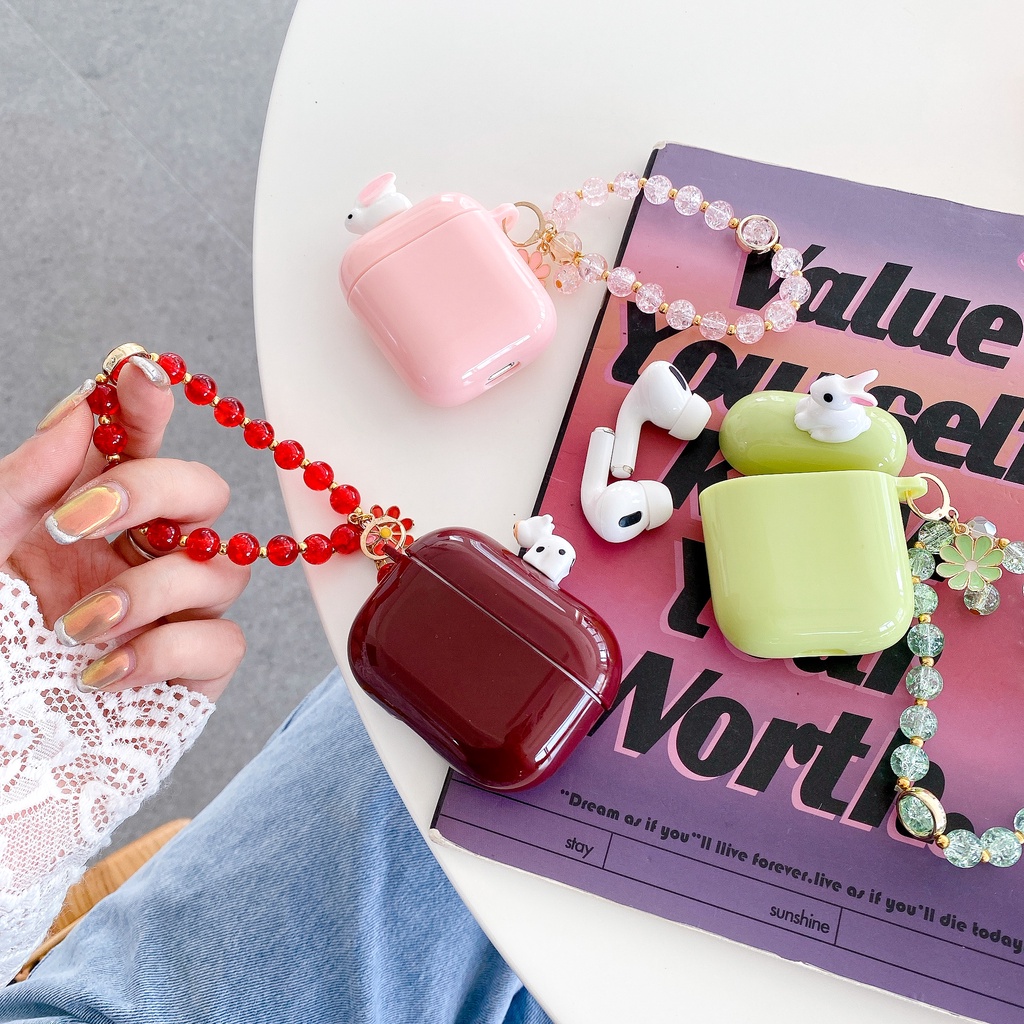 Vỏ Bảo Vệ Hộp Sạc Tai Nghe airpods pro airpods 1/2 Kết Nối Bluetooth Không Dây Mềm Mại Dễ Thương DIY