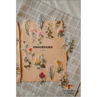  STICKER HOA CỔ ĐIỂN lớn 60 tấm