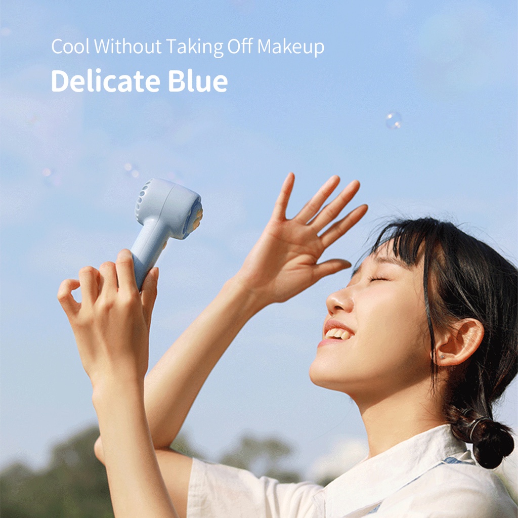 Quạt Mini Tích Điện Xiaomi Sothing Hình Chân Mèo Dễ Thương, 6 Cánh Siêu Mát, Lỗi 1 Đổi 1