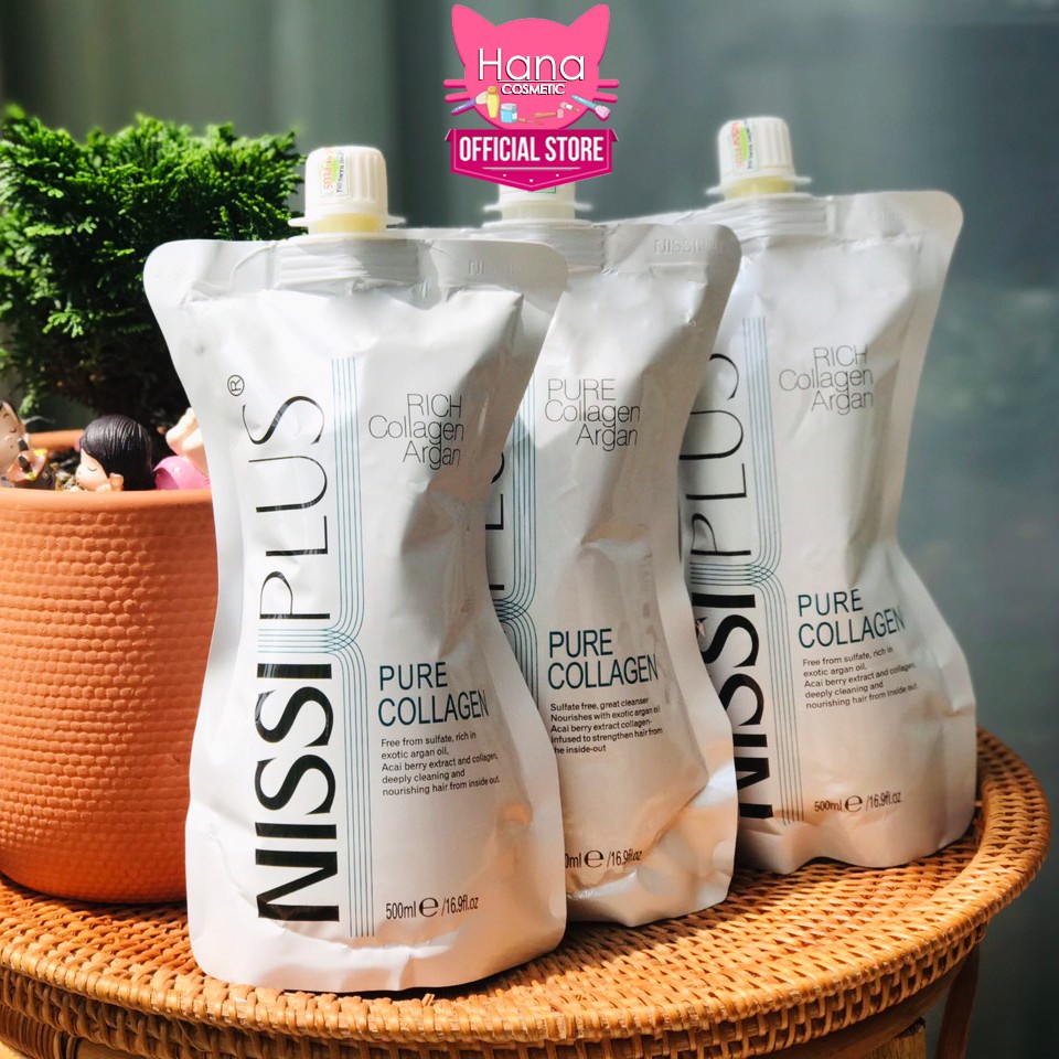 DẦU HẤP Ủ TÓC NISSI PLUS PURE COLLAGEN  500ML