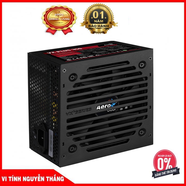 NGUỒN MÁY TÍNH AEROCOOL VX PLUS 350 230V N-PFC 350W ( MÀU ĐEN) NEW