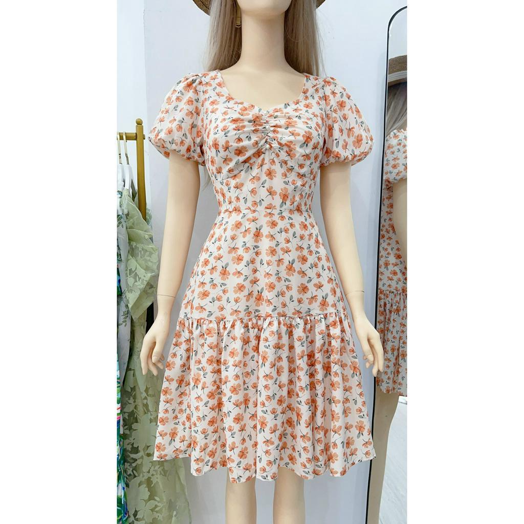 ĐẦM XÒE HOA NHÍ CAM NỮ TÍNH - THANH LỊCH NỔI BẬT CÓ SIZE XXL