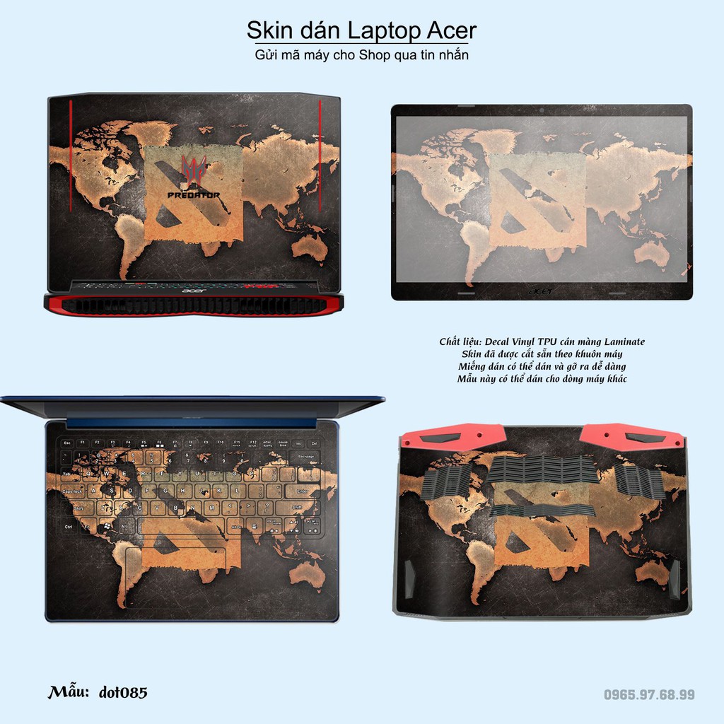 Skin dán Laptop Acer in hình Dota 2 _nhiều mẫu 14 (inbox mã máy cho Shop)