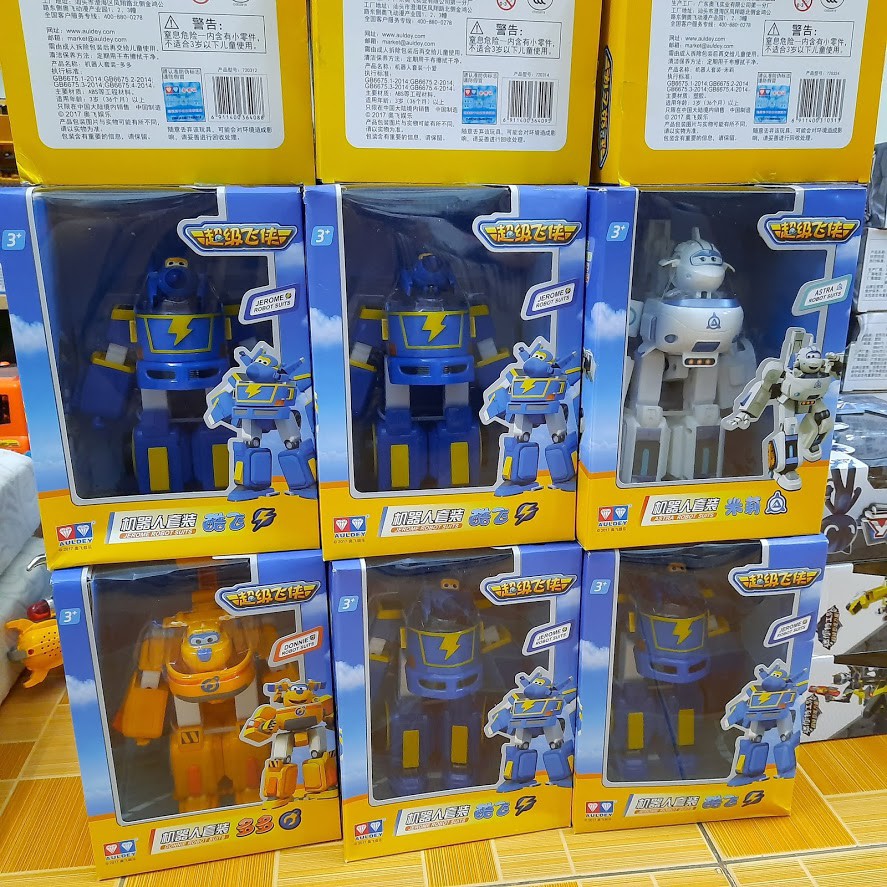 Super wings đội bay siêu đẳng mô hình Jerome cuồng phong và rô bốt cỡ lớn đồ chơi trẻ em