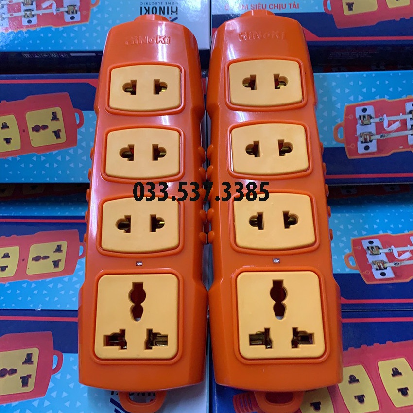 Ổ điện 4 lỗ, ổ cắm điện chịu tải HINOKI dòng không dây