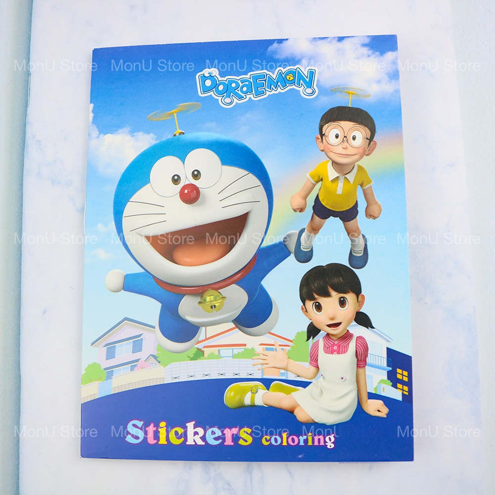 Set sticker tô màu giải trí Doraemon dễ thương cute TooYoo BK00494
