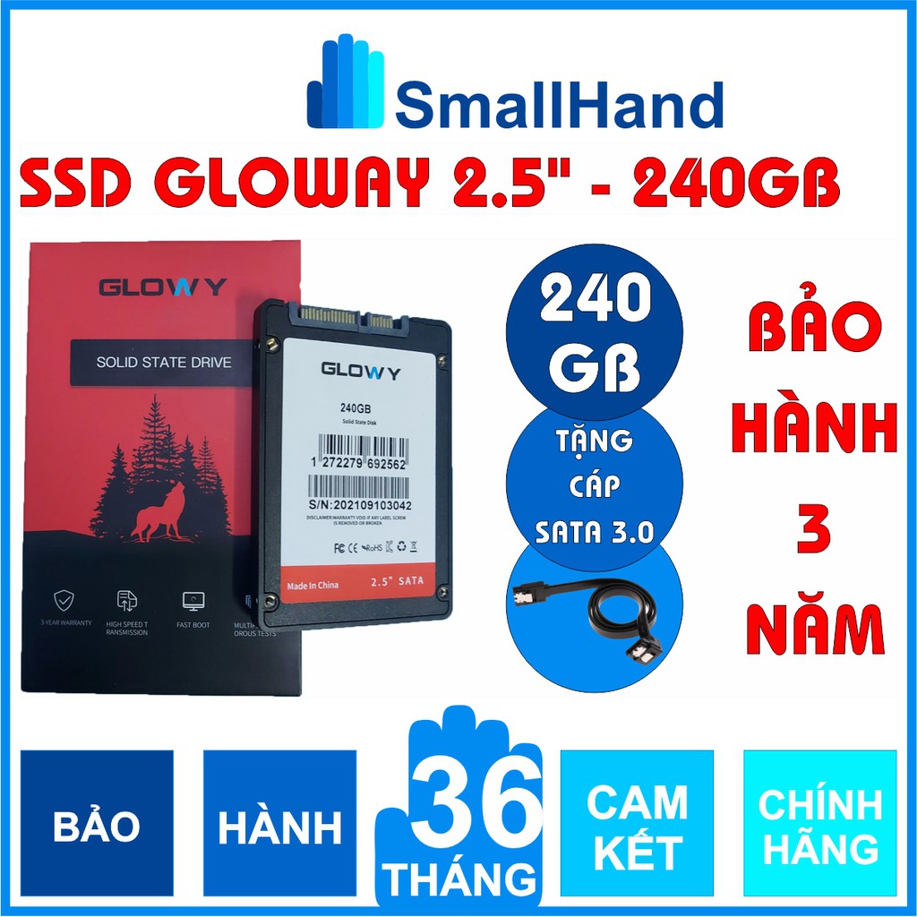 Ổ cứng SSD Gloway 240GB – CHÍNH HÃNG – Bảo hành 3 năm – SSD 240GB – Tặng cáp dữ liệu Sata 3.0