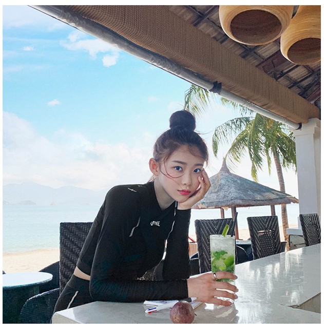 Bikini Đùi Quảng Châu Dài Tay, Đồ Bơi Nữ Phong Cách Hàn Quốc che bụng chống nắng Ảnh thật có size BKN02 | BigBuy360 - bigbuy360.vn