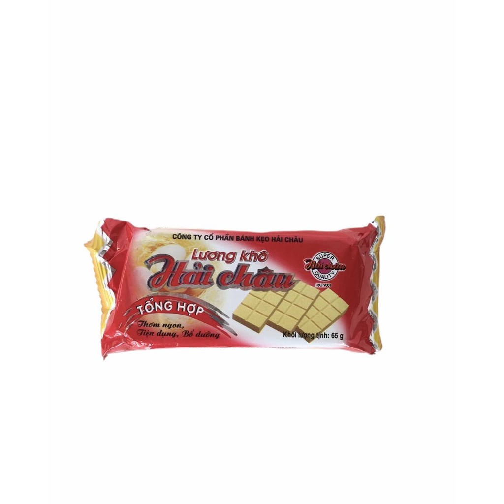 Lương khô Hải Châu 5 sao mix vị bánh lương khô Lodaz thơm ngon gói 65g tiện lợi