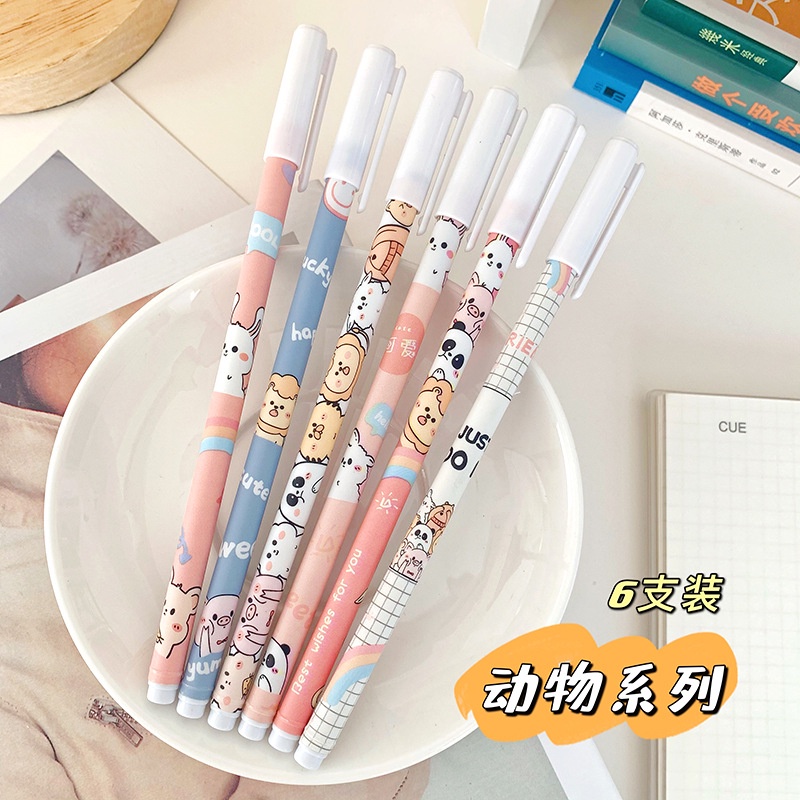 Bút gel đầu 0.5mm Bút gel mực đen bút gel. Bút gel mô hình hoạt hình dễ thương B12