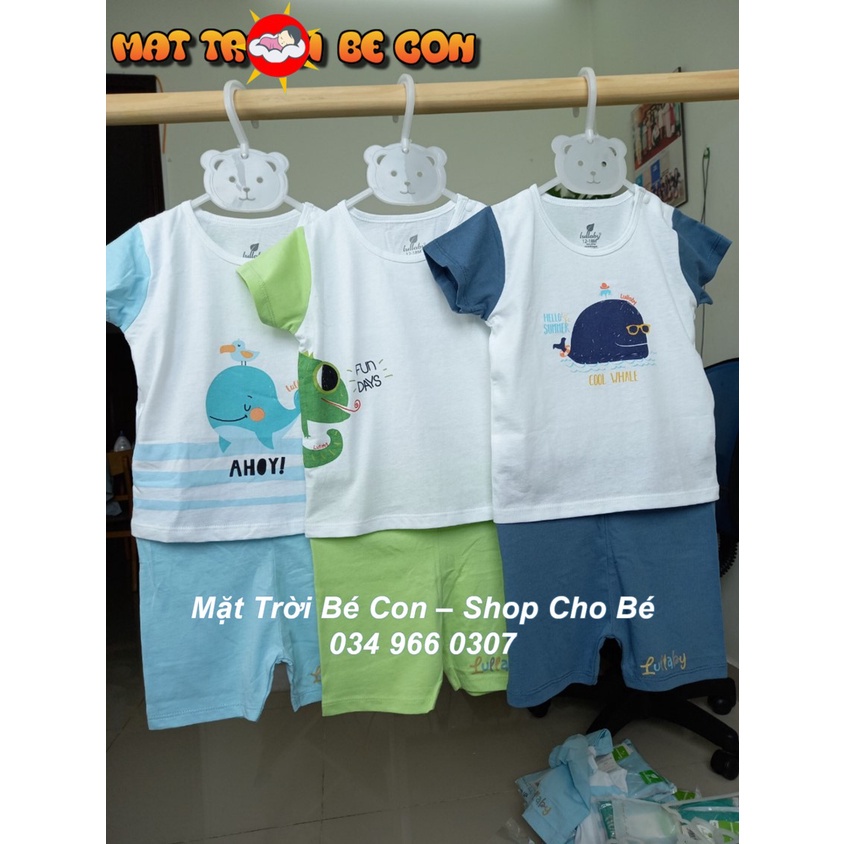 Bộ QA cộc tay cài vai bé trai Lullaby (6m-4y) [NH639P,NH301M]