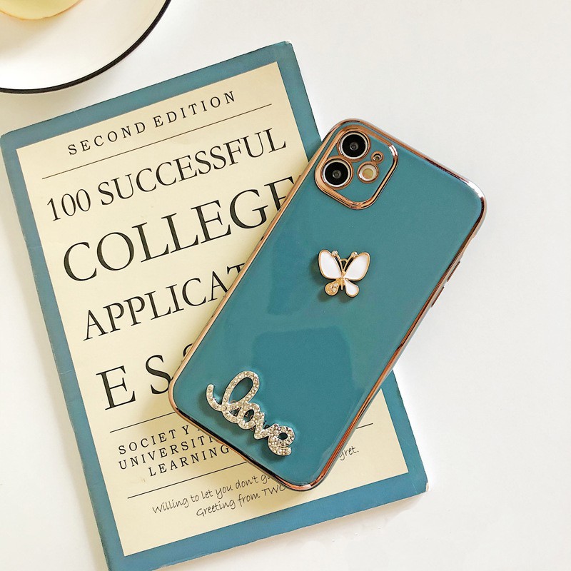 ốp điện thoại Họa Tiết Bướm Lấp Lánh Ch Huawei Y7A Y9S Honor 8X 9X Play Honor 9 10 Lite Bling Diamond Butterfly Soft Phone Case Back Full Cover