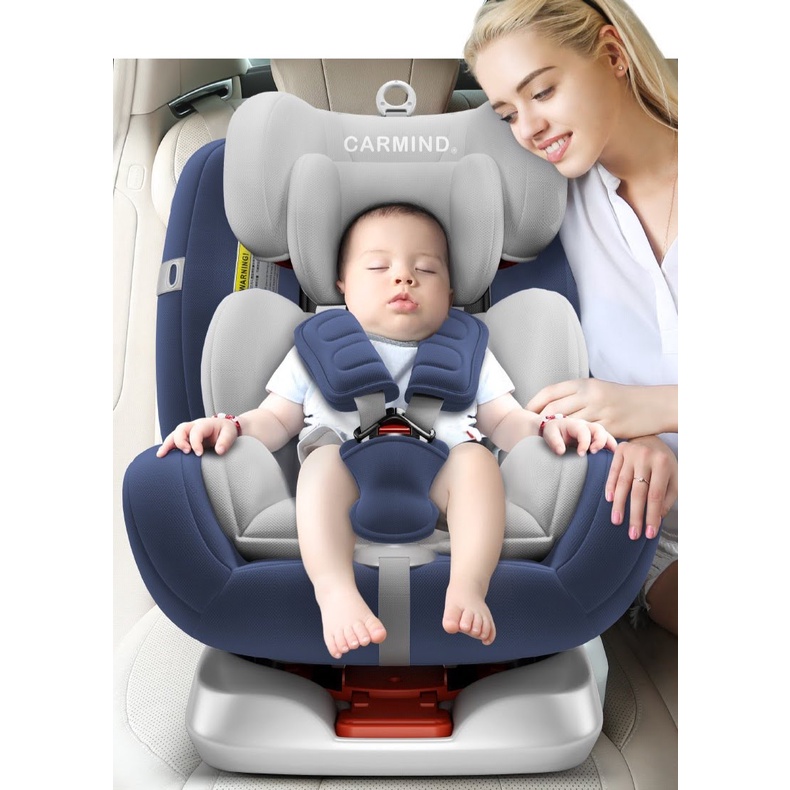 [TẶNG DÂY ISOFIX + LATCH] Ghế Trẻ Em CHÍNH HÃNG CARMIND Gắn Trên Xe Ô Tô Xoay 360 Độ