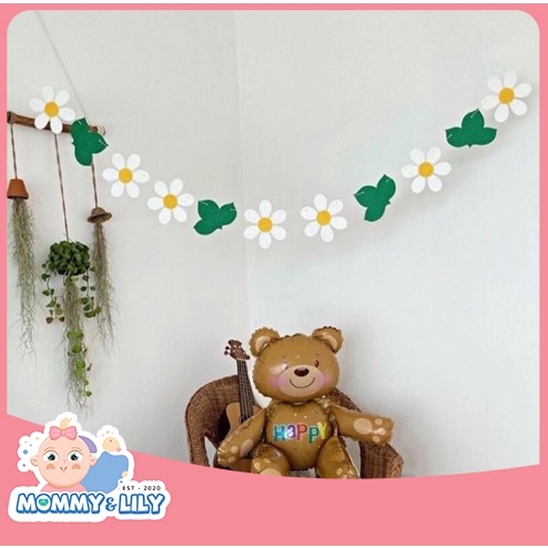 Dây hoa treo tường trang trí tiệc sinh nhật phong cách Hàn quốc