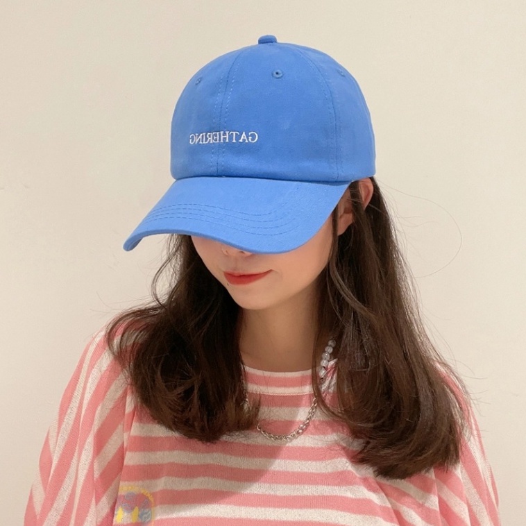 Mộc® Mũ lưỡi trai bằng cotton thêu chữ "GATHERING" thể thao cá tính