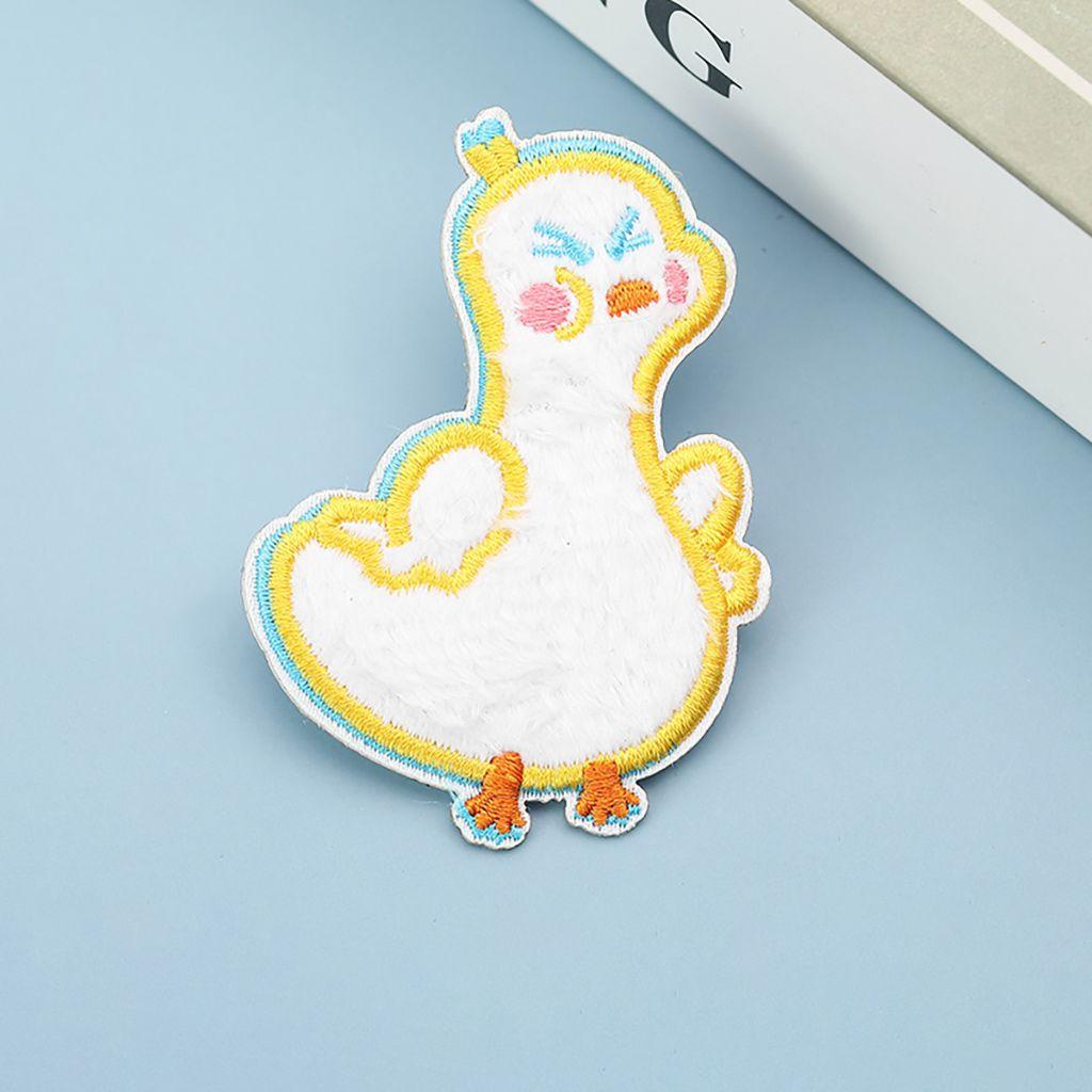 HARRIETT Miếng Vá Quần Áo Tự Dính Hình Vịt Vàng Nhiều Kiểu Dáng Mini
