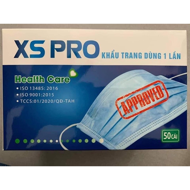 Khẩu trang y tế 4 lớp XS PRO (Hộp 50 cái)