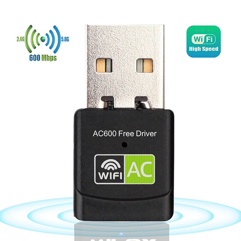 USB thu sóng wifi băng tần kép 2.4G / 5G 802.11AC 600Mbps, repeater 5G - Bảo hành 3 tháng