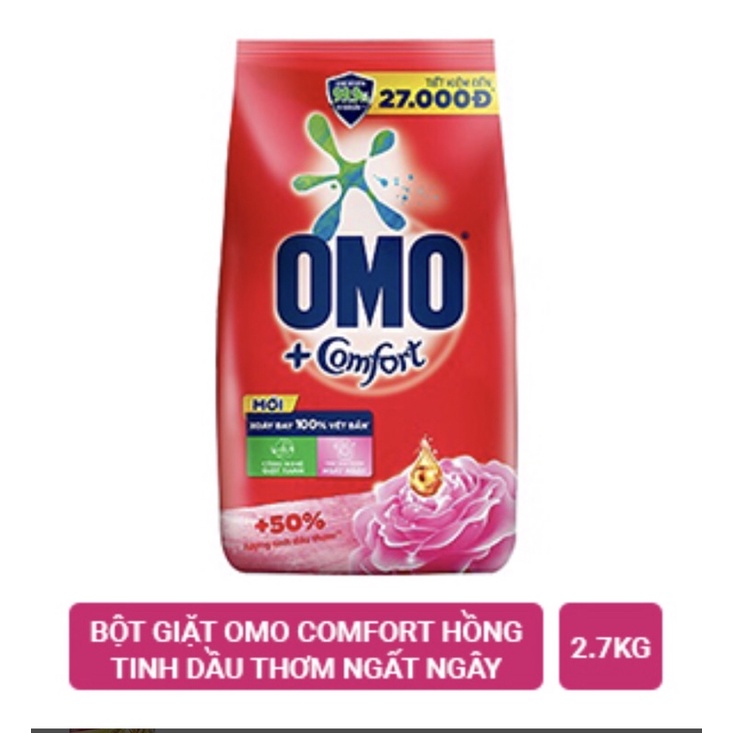 Bột Giặt Omo Comfort Tinh Dầu Thơm Ngất Ngây 2.7kg