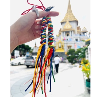Dây chỉ ngũ sắc bình an may mắn treo xe tây tạng