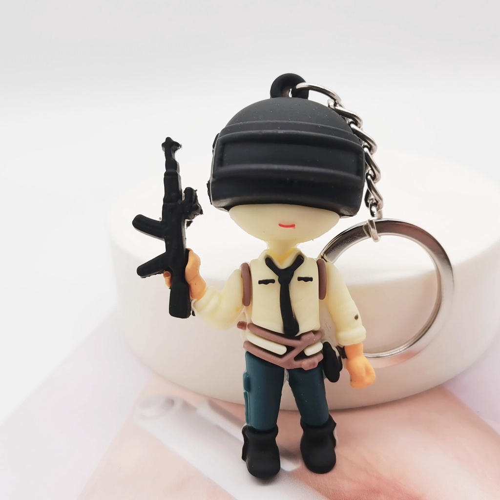 Móc khoá couple pug hoạt hình dễ thương dùng làm treo balo