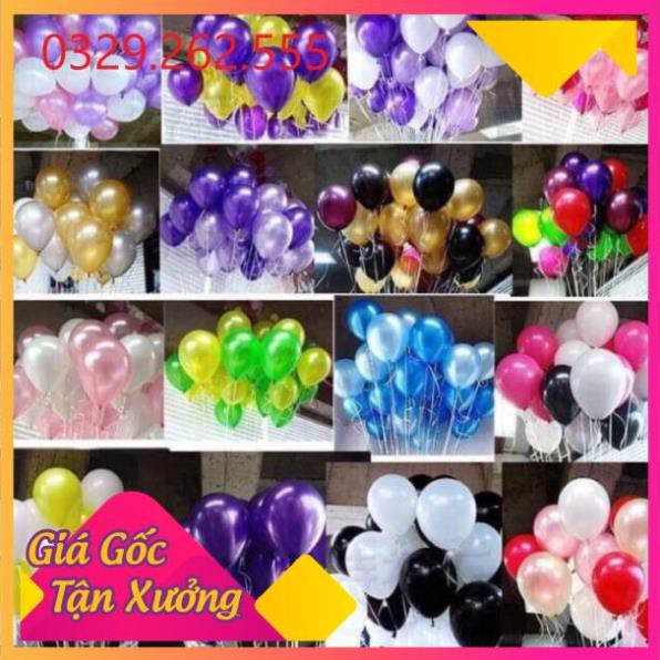 (Sale Khủng)  Set 100 quả Bóng bay nhũ hàng dầy đẹp 30cm trang trí sinh nhật , đám cưới