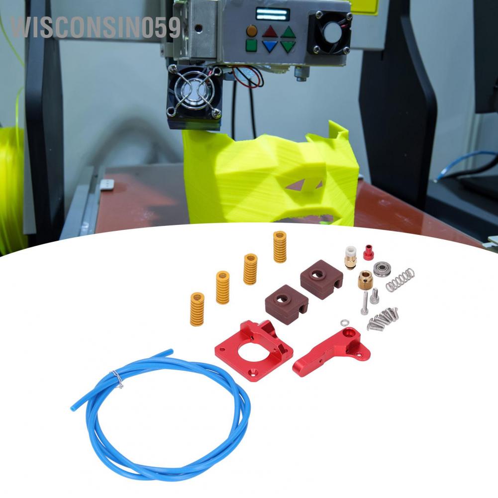 Wisconsin059 CR10 Extruder PETG 3D Printer Accessories with Spring Tube Silicone Shell Unhindered Feeding