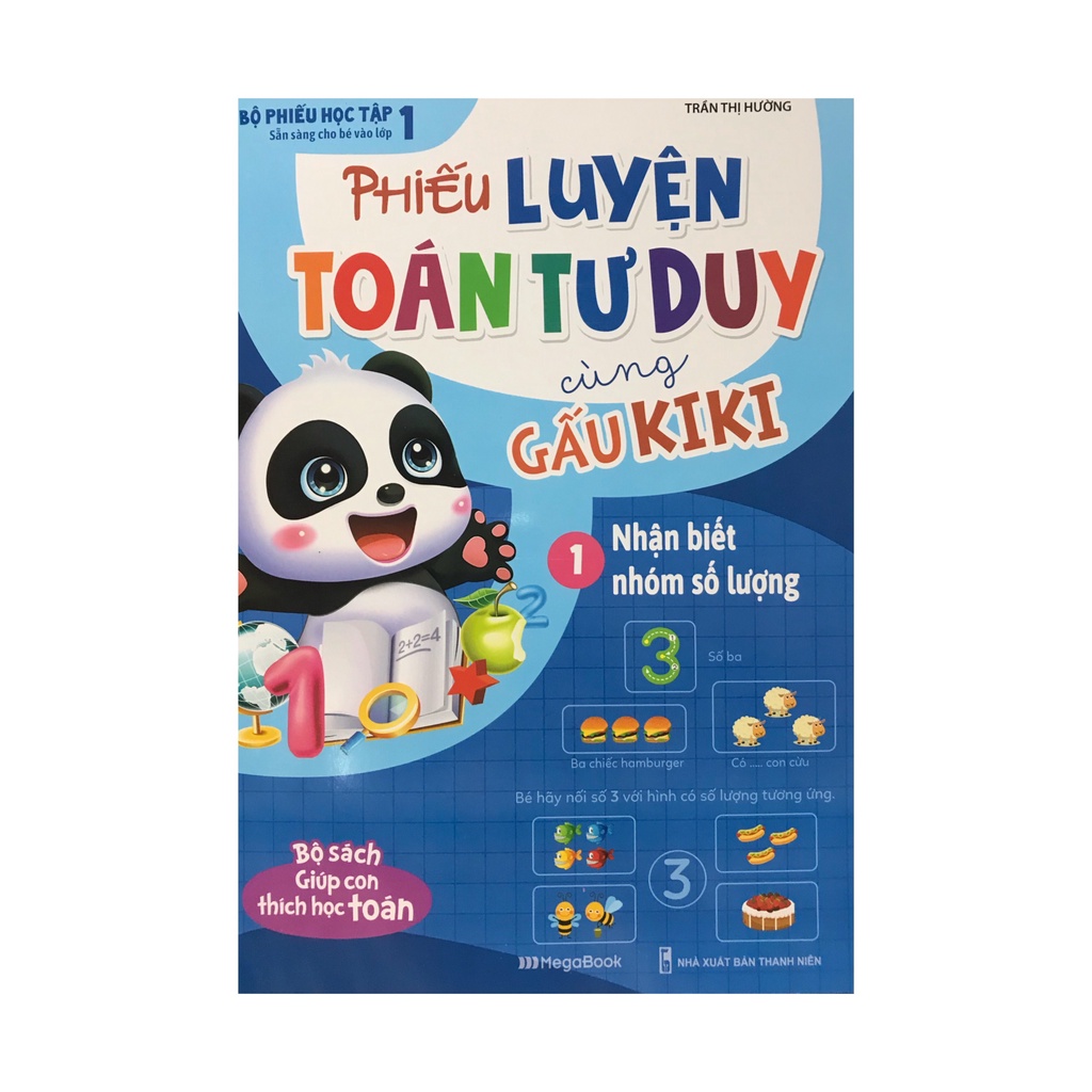 Sách - Phiếu luyện toán tư duy cùng gấu kiki
