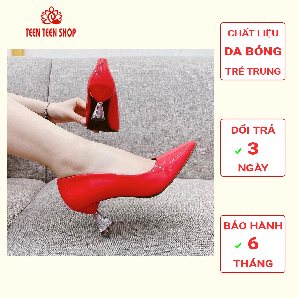 Giầy cao gót nữ 5 phân, Giầy cao gót nữ mũi nhọn dưới 7 phân mẫu hot trend 2021, Teen Teen shop- CG002 [ ẢNH THẬT ]