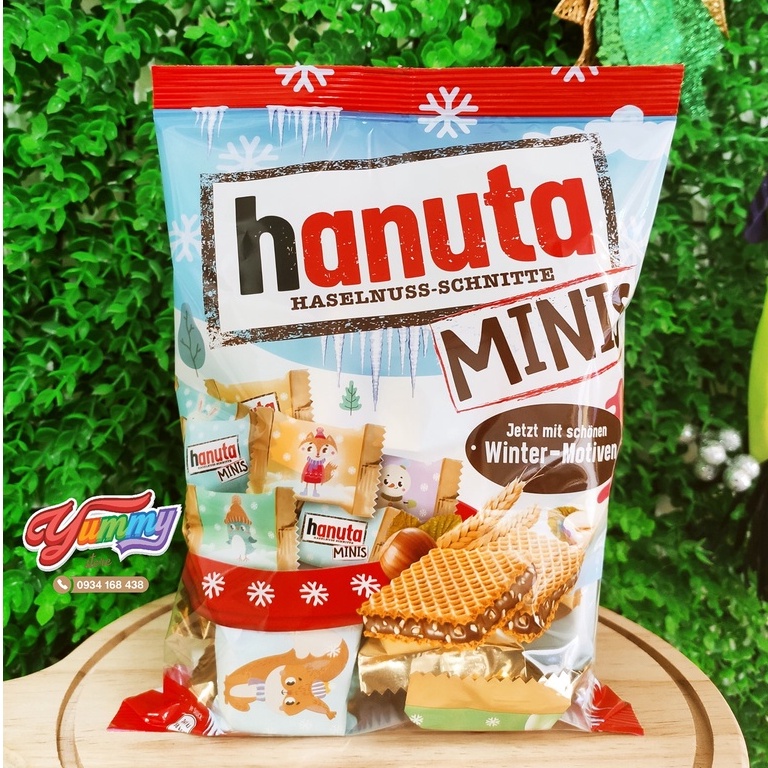 Bánh Xốp Kẹp Socola Hạt Phỉ Hanuta Minis