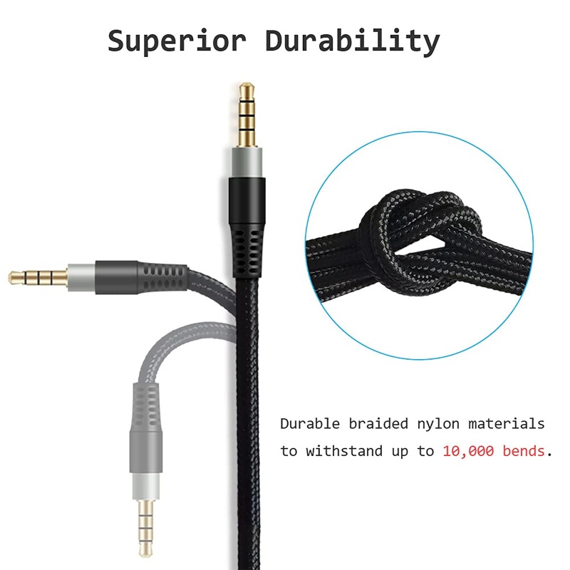 Dây Cáp Tai Nghe Thay Thế 3.5mm Cho HyperX- Cloud / Cloud Cho Tai Nghe Chụp Tai Alpha