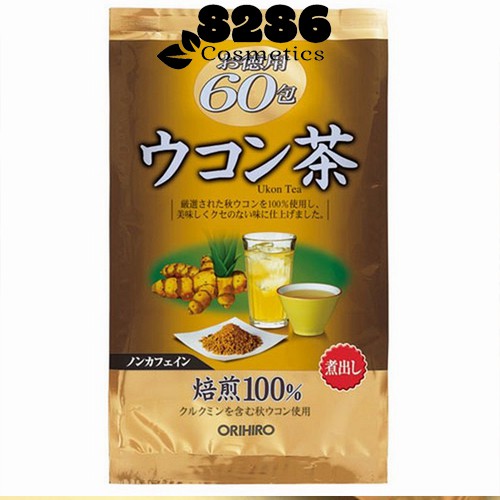 [Có sẵn] Trà đẹp da, giảm mụn củ nghệ Orihiro túi 60 túi lọc - Ukon Tea Orihiro 90g (chính hãng Nhật)