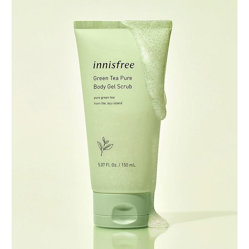 [Mẫu mới 2021] Tẩy Tế Bào Chết Toàn Thân Chiết Xuất Trà Xanh Innisfree Green Tea Pure Body Gel Scrub 150ml