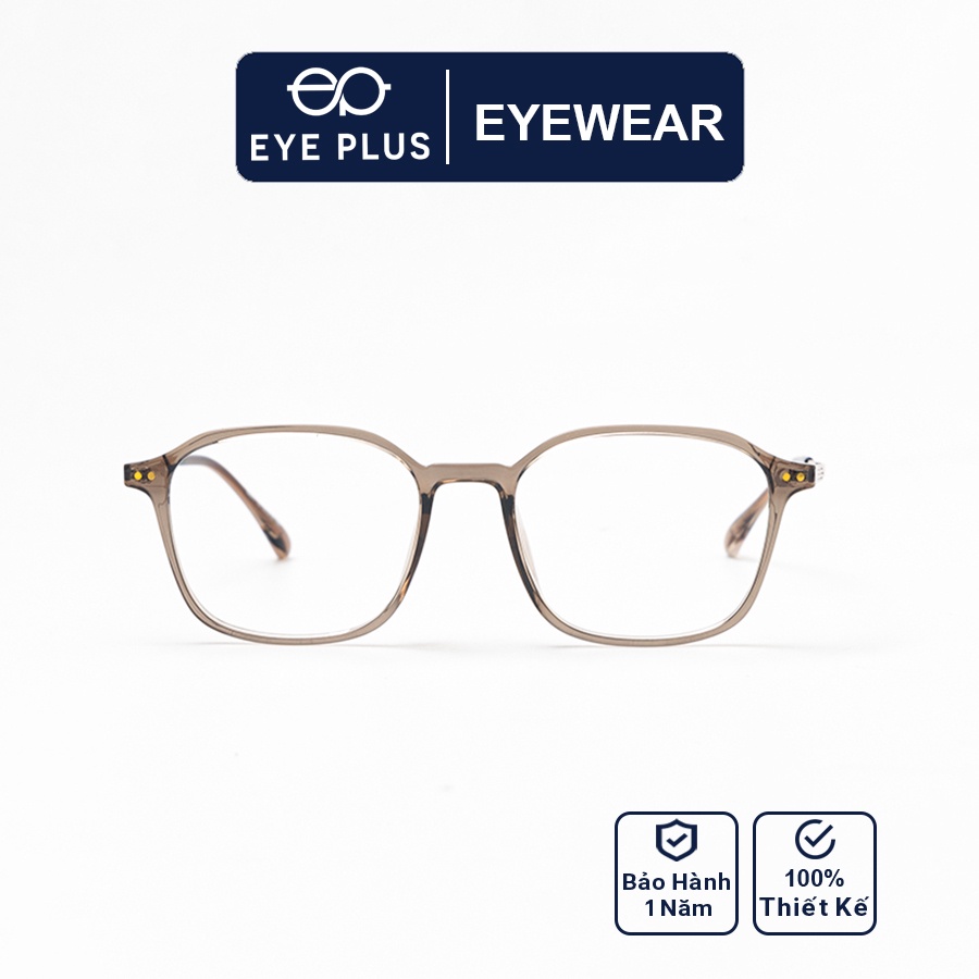 Gọng kính mắt cận nam nữ thời trang EYE PLUS dáng lục giác viền mảnh trẻ trung E450-68077