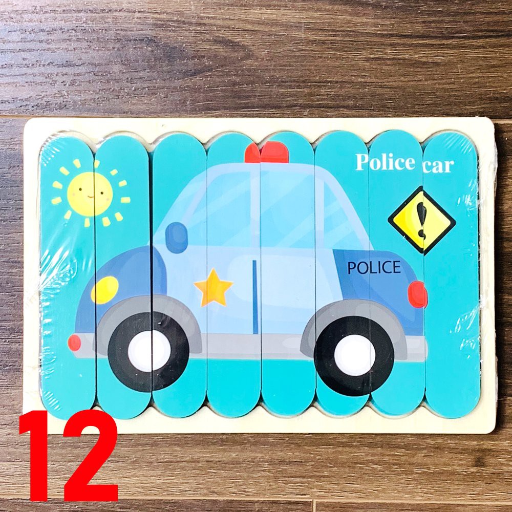 Đồ Chơi Giáo Dục Montessori, Bộ 4 Tranh Ghép Bằng Gỗ Domino 2 Mặt Thương Hiệu Benrikids