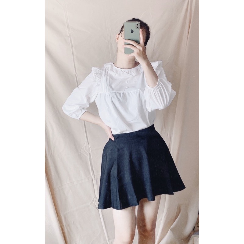 SET ÁO VIỀN TAY PHÔNHF CHÂN VÁY